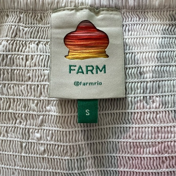 NWOT Farm Rio Multicolor Floral Puff Sleeve Top Small - Picture 9 of 10